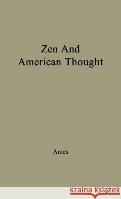 Zen and American Thought Van Meter Ames 9780313200663