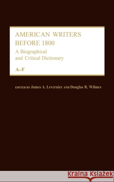 Amer. Writer V1 James A. Levernier Douglas R. Wilmes 9780313234767 Greenwood Press