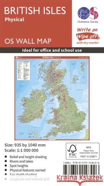 British Isles Physical Ordnance Survey 9780319148426 Ordnance Survey