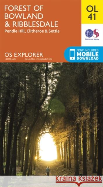 Forest of Bowland & Ribblesdale, Pendle Hill, Clitheroe & Settle Ordnance Survey 9780319242803 Ordnance Survey