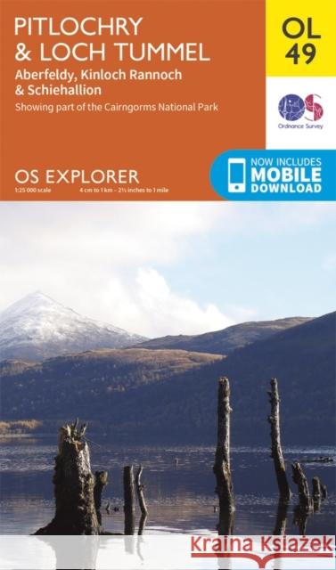 Pitlochry & Loch Tummel, Aberfeldy, Kinloch Rannoch & Schiehallion Ordnance Survey 9780319242889 Ordnance Survey