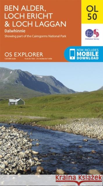 Ben Alder, Loch Ericht & Loch Laggan, Dalwhinnie Ordnance Survey 9780319242896 Ordnance Survey