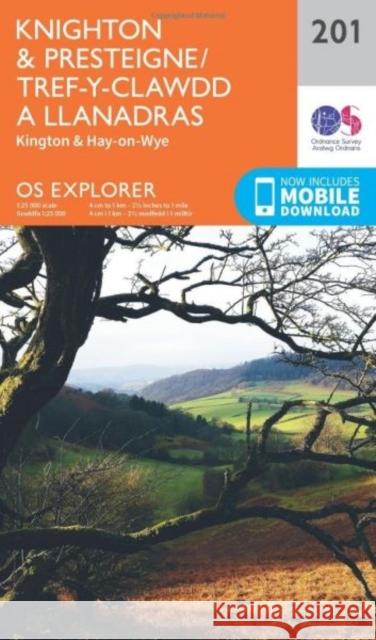 Knighton and Presteigne Tref-y-Clawdd a Dyffryn Elan Ordnance Survey 9780319243947 Ordnance Survey
