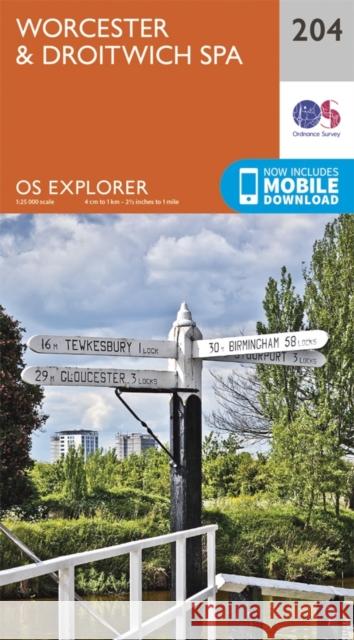 Worcester and Droitwich Spa Ordnance Survey 9780319243978 Ordnance Survey