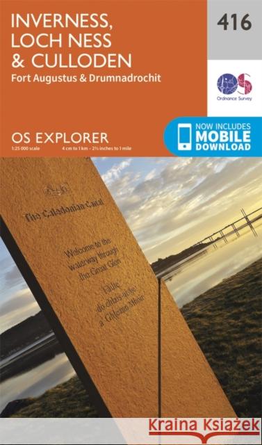 Inverness, Loch Ness and Culloden Ordnance Survey 9780319246511