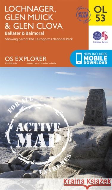 Lochnagar, Glen Muick & Glen Clova, Ballater & Balmoral Ordnance Survey 9780319469712