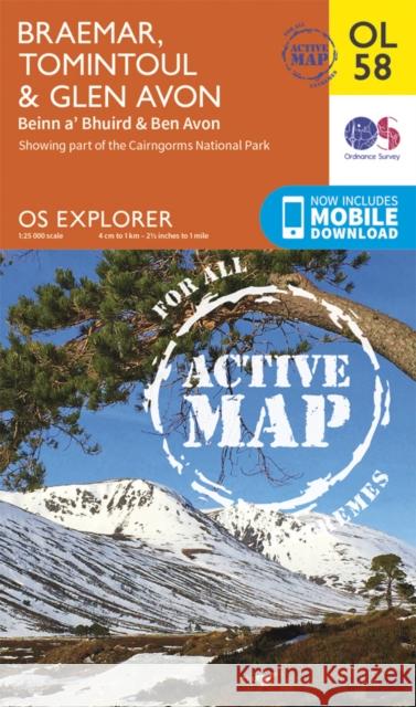 Braemar, Tomintoul & Glen Avon, Beinn a' Bhuird & Ben Avon Ordnance Survey 9780319469767 Ordnance Survey
