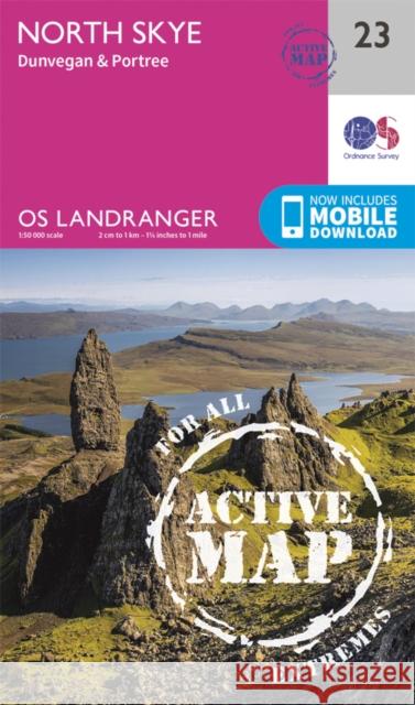 North Skye, Dunvegan & Portree Ordnance Survey 9780319473467