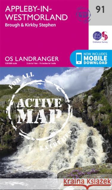 Appleby-In-Westmorland Ordnance Survey 9780319475409 OS Landranger Active Map