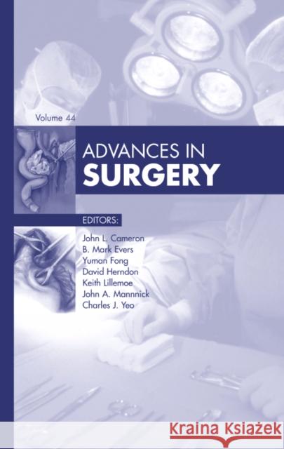 Advances in Surgery, 2010: Volume 2010 Cameron, John L. 9780323068239 Mosby