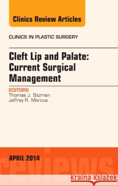 Cleft Lip and Palate: Current Surgical Management, an Issue of Clinics in Plastic Surgery Sitzman, Thomas J. 9780323290104 Elsevier