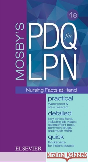 Mosby's PDQ for LPN Mosby                                    Rae Langford 9780323400220 Mosby