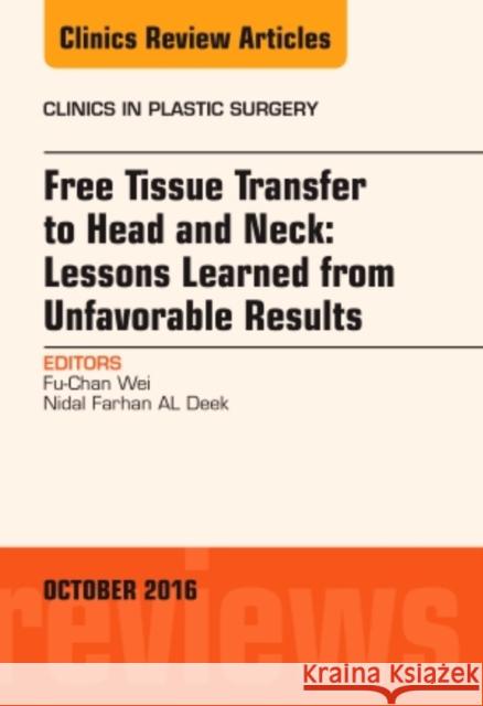Free Tissue Transfer to Head and Neck: Lessons Learned from Unfavorable Results, an Issue of Clinics in Plastic Surgery: Volume 43-4 Wei, Fu-Chan 9780323463317 Elsevier - Health Sciences Division