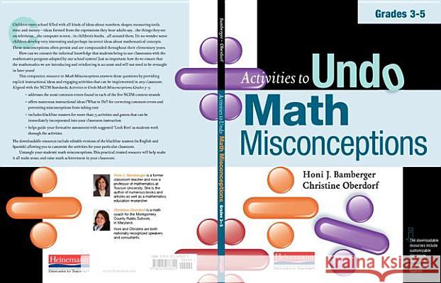 Activities to Undo Math Misconceptions, Grades 3-5 Honi J. Bamberger Christine Oberdorf 9780325078311 Heinemann Educational Books