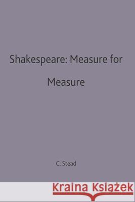 Shakespeare: Measure for Measure  9780333008799 PALGRAVE MACMILLAN
