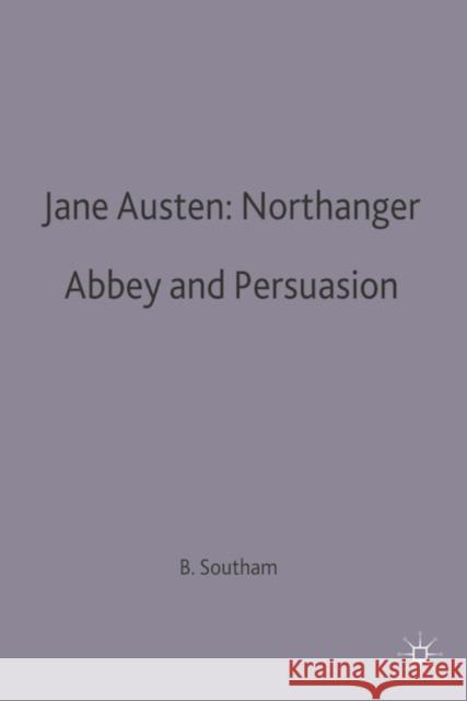 Jane Austen: Northanger Abbey and Persuasion  9780333192085 PALGRAVE MACMILLAN