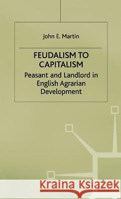 Feudalism to Capitalism: Peasant and Landlord in English Agrarian Development Martin, J. 9780333325049 PALGRAVE MACMILLAN