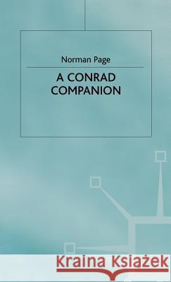 A Conrad Companion Norman Page 9780333345986 PALGRAVE MACMILLAN