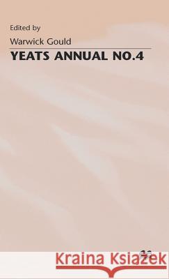 Yeats Annual No 4  9780333353325 PALGRAVE MACMILLAN