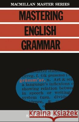 Mastering English Grammar S H Burton 9780333363683 0