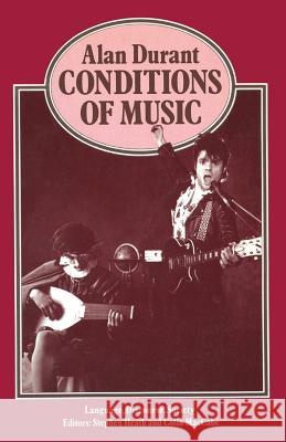 Conditions of Music Durant Alan 9780333372777