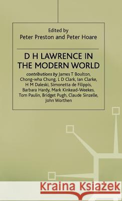 D. H. Lawrence in the Modern World Peter Preston Peter Hoare 9780333452691 PALGRAVE MACMILLAN