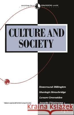 Culture and Society: Sociology of Culture Rosamund Billington Sheelagh Strawbridge Annette Fitzsimons 9780333460399 Palgrave Macmillan