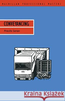 Conveyancing Priscilla Sarton Marise Cremona 9780333490280 Palgrave MacMillan