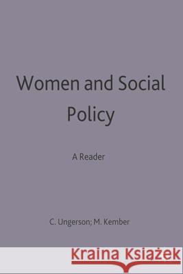 Women and Social Policy: A Reader Kember, Mary 9780333601877