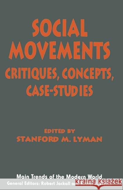Social Movements Lyman, Stanford M. 9780333620199