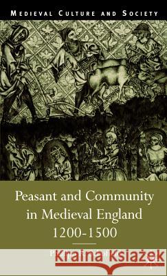 Peasant and Community in Medieval England, 1200-1500 Phillip R. Schofield 9780333647103 Palgrave MacMillan