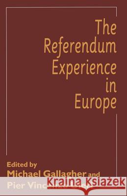 The Referendum Experience in Europe  9780333670187 PALGRAVE MACMILLAN