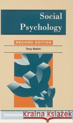 Social Psychology Tony Malim 9780333670484