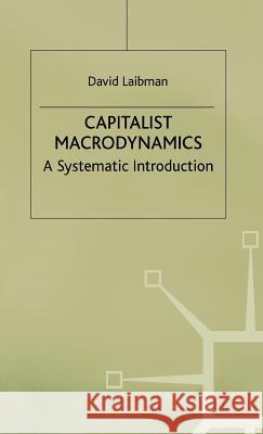 Capitalist Macrodynamics: A Systematic Introduction Laibman, D. 9780333682906 PALGRAVE MACMILLAN