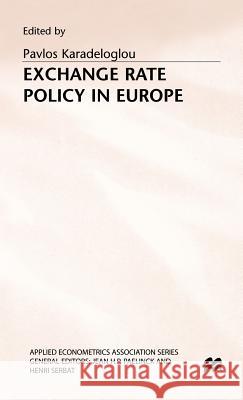 Exchange Rate Policy in Europe  9780333698198 PALGRAVE MACMILLAN