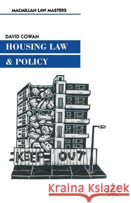 Housing Law and Policy David Cowan 9780333718469