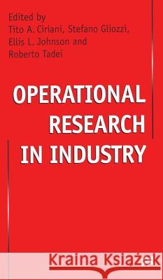 Operational Research in Industry  9780333745489 PALGRAVE MACMILLAN