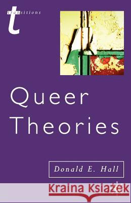 Queer Theories Donald E. Hall Julian Wolfreys 9780333775400 Palgrave MacMillan