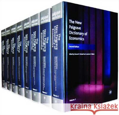 The New Palgrave Dictionary of Economics Steven Durlauf, Lawrence E. Blume 9780333786765 Palgrave Macmillan