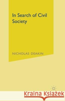 In Search of Civil Society Nicholas Deakin 9780333912782