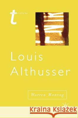 Louis Althusser Warren Montag 9780333918982 Palgrave MacMillan
