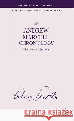 Andrew Marvell Chronology Nicholas Vo 9780333928882 Palgrave MacMillan