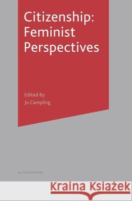 Citizenship: Feminist Perspectives Ruth Lister 9780333948194 PALGRAVE MACMILLAN