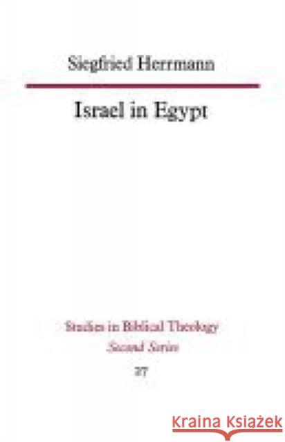 Israel in Egypt Siegfried Herrmann 9780334051664