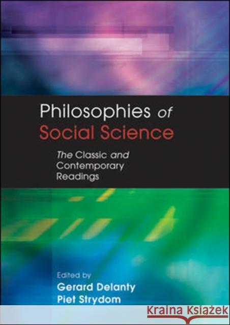 PHILOSOPHIES OF SOCIAL SCIENCE Piet Strydom 9780335208845