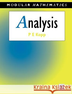 Analysis P. E. Kopp Ekkehard Kopp 9780340645963