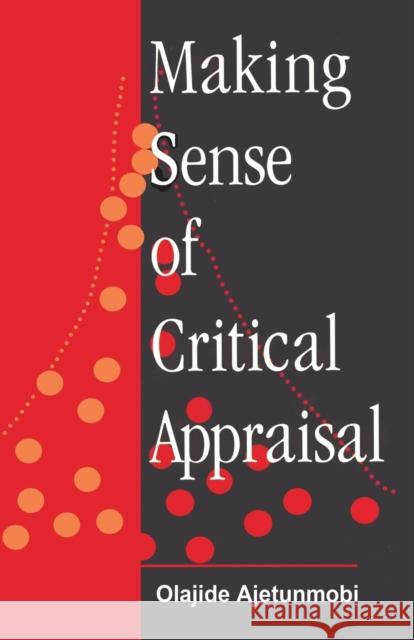 Making Sense of Critical Appraisal Olajide Ajetunmobi 9780340808122 0