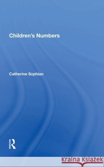 Children's Numbers Catherine Sophian 9780367009137