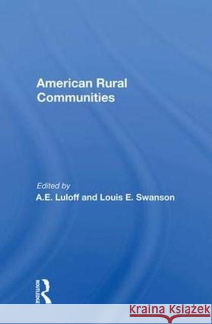 American Rural Communities  9780367012670 Taylor and Francis