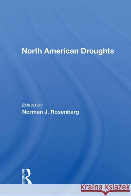 North American Droughts  9780367021160 Taylor and Francis